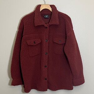 32 Degrees Women's Teddy Jacket in Burgundy